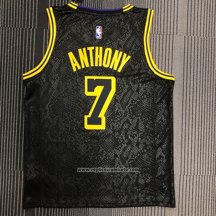 Camiseta Los Angeles Lakers Carmelo Anthony #7 Black Mamba Negro